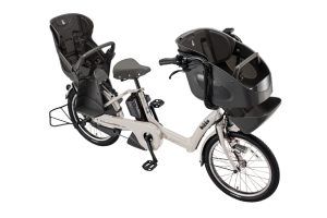 P.コットングレー(2027モデル）／3人乗り用チャイルドシート付きbikke POLAR e（ビッケポーラーe）