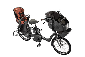 E.BKダークグレー(2019モデル)／3人乗り用チャイルドシート付きbikke POLAR e（ビッケポーラーe）［内装3段変速］［20インチ］［3人乗り対応］