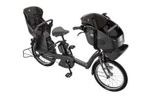E.XBKダークグレー(2020モデル)／3人乗り用チャイルドシート付きbikke POLAR e（ビッケポーラーe）［内装3段変速］［20インチ］［3人乗り対応］