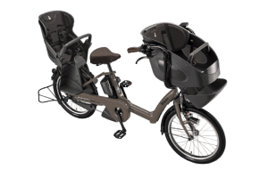 3人乗り用チャイルドシート付きbikke POLAR e（ビッケポーラーe）［内装3段変速］［20インチ］［3人乗り対応］