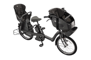 E.XBKダークグレー(2024モデル）／3人乗り用チャイルドシート付きbikke POLAR e（ビッケポーラーe）［内装3段変速］［20インチ］［3人乗り対応］