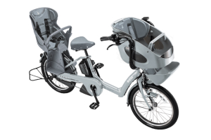 E.XBKブルーグレー(2024モデル）/3人乗り用チャイルドシート付きbikke POLAR e（ビッケポーラーe）