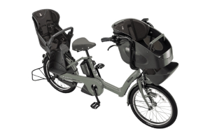 M.Xソフトカーキ(2024モデル）/3人乗り用チャイルドシート付きbikke POLAR e（ビッケポーラーe）