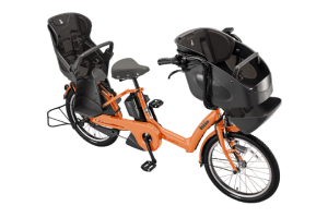 E.Xオークルオレンジ(2024モデル）/3人乗り用チャイルドシート付きbikke POLAR e（ビッケポーラーe）