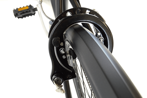 大切な自転車を守る為に、簡単ロック・解除が可能なカギ（リング錠）を装着。