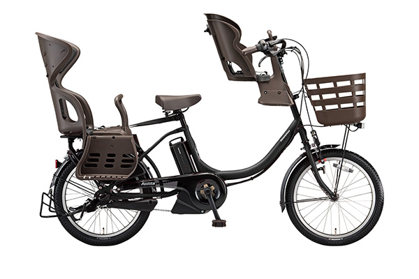 【電動自転車・電動アシスト自転車】ブリヂストン（BRIDGESTONE） 3人乗り用チャイルドシート付きアシスタC STD［内装3段変速］［20インチ］［3人乗り対応］