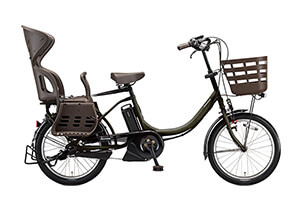 売約済 良品 電動自転車 清掃済み 屋内保管 3人乗り 20インチ カーキ 