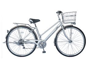 シルバー／CHACLE City SWIFTNESS［外装6段変速］［27インチ］［ノーパンクタイヤ］