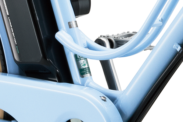 自転車安全基準のBAAマークを取得した自転車。