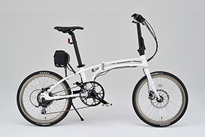 DE01 折りたたみ電動　ホワイト　20インチ バッテリー6.6Ah 充電器あり DE01 - 電動アシスト自転車デイトナモビリティ（シャンパン