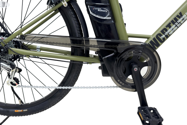 衣服の巻き込み防止をしれくれるチェーンカバー