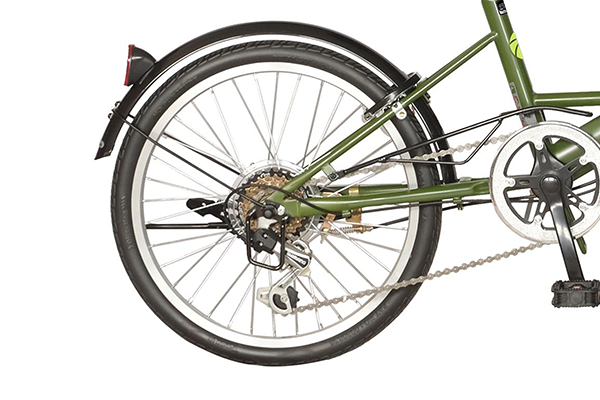 信頼のシマノ製変速機を搭載。坂道も快適に走行できます。