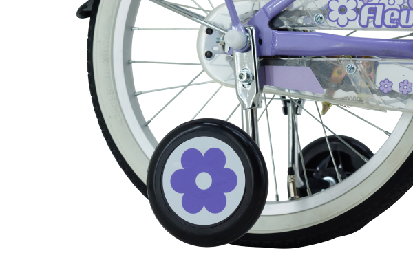 16インチ女児ミントカラー自転車ヘルメット補助輪サポーターつき