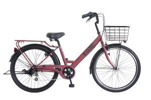 Mワインレッド／CHACLE エアレスワイド GI-GADGET［外装6段変速］［ノーパンクタイヤ］