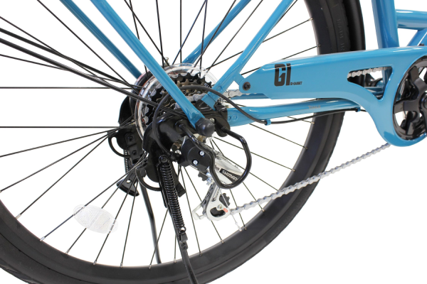 【耐パンクタイヤ】 点検・整備済 外装6段 ママチャリ 自転車 CHACLE エアレスワイド GI-GADGET 武田産業 シティサイクル