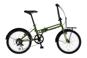 FDB206 TANK-G/Matte Green／HUMMER FDB206 TANK-G［外装6段変速］［20インチ］［折りたたみ］