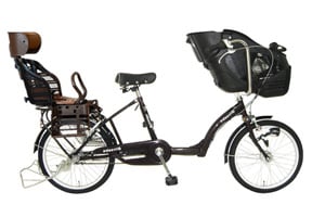 ブラウン／ヘッドレスト付きチャイルドシート搭載スイートリブ［内装3段変速］［20インチ］［クラス27キャリア］［3人乗り対応］