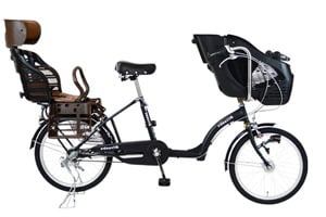 ブラック／ヘッドレスト付きチャイルドシート搭載スイートリブ［内装3段変速］［20インチ］［クラス27キャリア］［3人乗り対応］