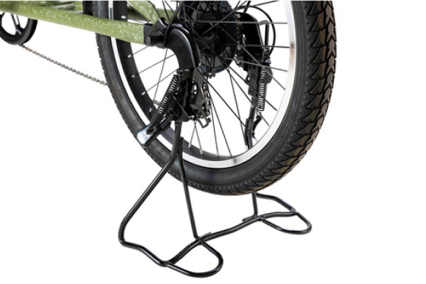 安定感のある両立スタンドなので、重たい荷物を載せても倒れにくいです。