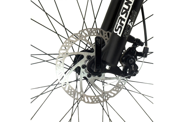 制御力が高い本格メカニカルディスクブレーキ。