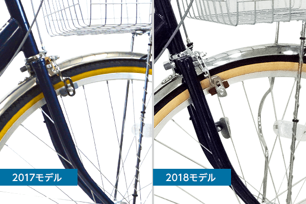 2018モデルはフロントリフレクターを標準装備。夜間、対向車からの視認性が向上しました。