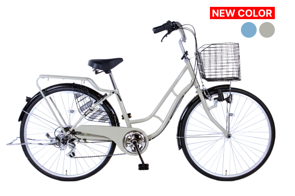 中古自転車 SOUTHERNPORT 実用 自転車 27インチ シルバー 薄暗く 通勤 