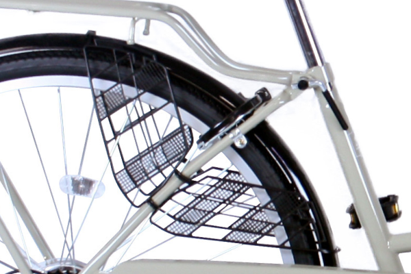 後輪にドレスガードが装着されているので、服装を気にせず乗車可能。