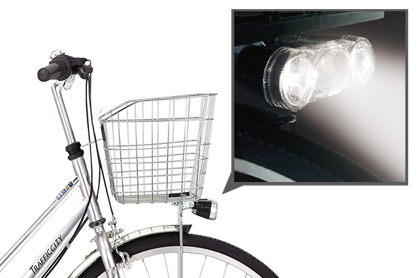 マルキン TRAFFIC city 自転車 ブルー 6段階変速 ロックホルダー付き