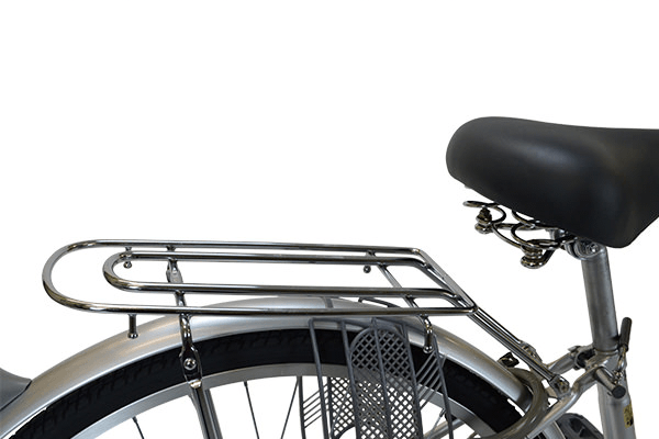  子供乗せの取り付けも可能な丈夫なリアキャリア