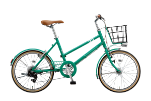 E.Xコバルトグリーン／カゴ付きMARKROSA M7(マークローザ M7) ［アルミフレーム］［外装7段変速］［20インチ]