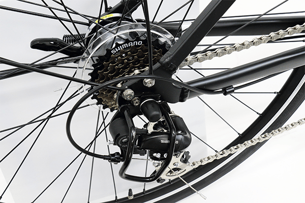 シマノ製変速機を装備したリア7段変速。