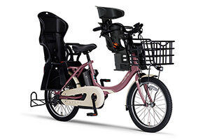 ワインレッド/アイボリー／3人乗り用チャイルドシート付きPAS Babby un -2019モデル-［内装3段変速］［20インチ］［クラス27キャリア］