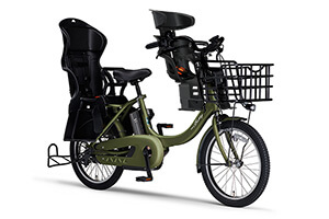 ディープフォレスト／3人乗り用チャイルドシート付きPAS Babby un -2019モデル-［内装3段変速］［20インチ］［クラス27キャリア］