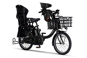 マットブラック2／3人乗り用チャイルドシート付きPAS Babby un -2019モデル-［内装3段変速］［20インチ］［クラス27キャリア］