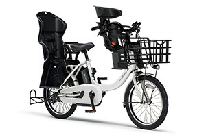 ピュアホワイト／3人乗り用チャイルドシート付きPAS Babby un -2019モデル-［内装3段変速］［20インチ］［クラス27キャリア］