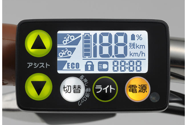 時計機能付き、表示が大きくわかりやすい液晶5ファンクションメーター。
