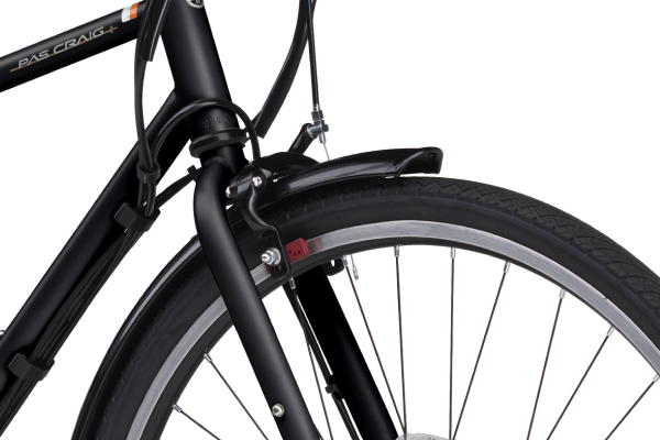 軽い操作で、雨の日も確かな効き目のフロントブレーキです。