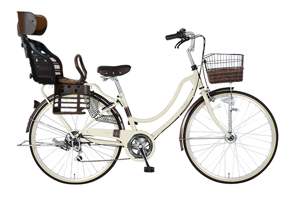 ホダカ ヘッドレスト付チャイルドシート搭載Lydiare（リディアーレ） 子供乗せ自転車 26インチ