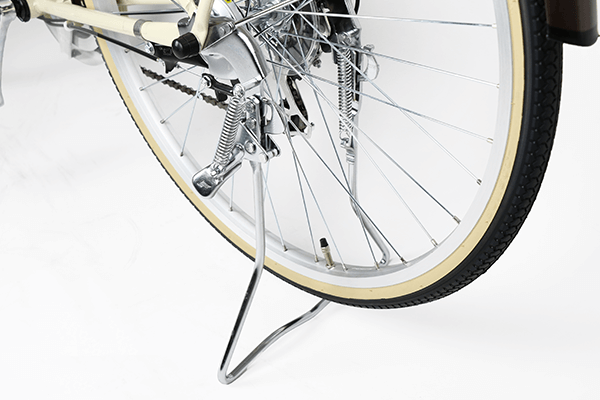 シティサイクル向けの一般的な両足スタンド。