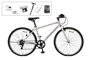 ホワイト／クロスバイク入門ワイドセット/RIGHTPATH(ライトパース)