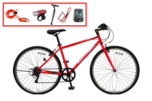 レッド／クロスバイク入門ワイドセット/RIGHTPATH(ライトパース)