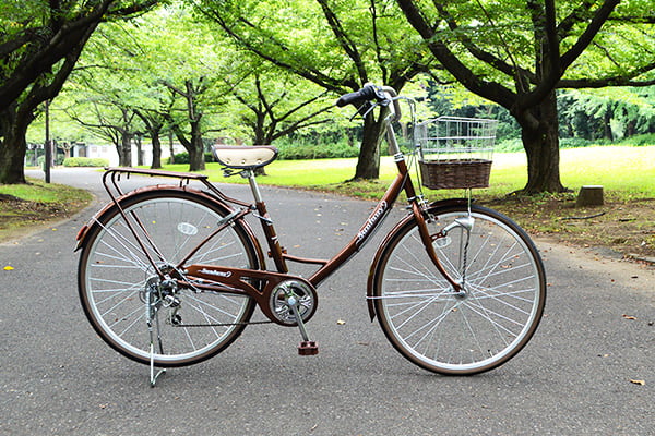 208]シティサイクル 26ンチ 6段変速 LEDオートライト BAA自転車安全基準適合