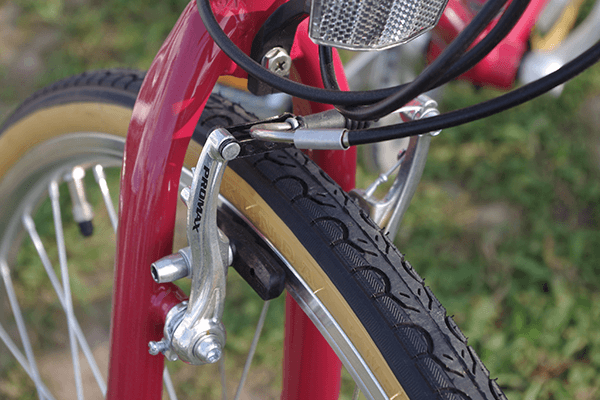 RIDGESTONE 赤 自転車 前カゴ付き カゴ付きMARKROSA M7 ブリヂストン(BRIDGESTONE) ミニベロ(小径