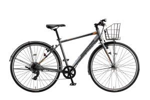 T.Xマットグレー／【通学自転車まるごとセット】カゴ付きTB1 ［アルミフレーム］［27インチ］［外装7段変速］
