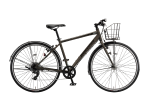 T.XHカーキ／【通学自転車まるごとセット】カゴ付きTB1 ［アルミフレーム］［27インチ］［外装7段変速］