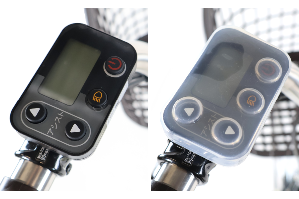 大きなボタンで操作しやすく、直観的に使いやすい手元スイッチ。また傷や汚れを防止するスイッチカバーを標準搭載です。