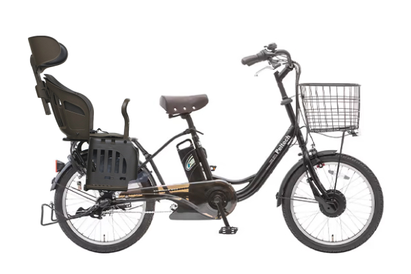 ヘッドレスト付チャイルドシート搭載TDN-207L PELTECH 子供乗せ自転車 