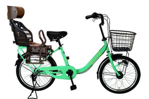 ／ヘッドレスト付きチャイルドシート搭載ティーク［内装3段変速］［20インチ］［クラス27キャリア］