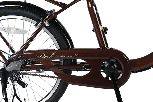 チェーンカバーが付いているため、走行中のチェーンによる裾汚れも防御。