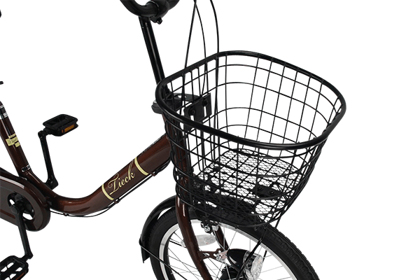 小径車としては十分な大きさのバスケットを採用。サイズは縦：265×横：330×高さ：210(mm)